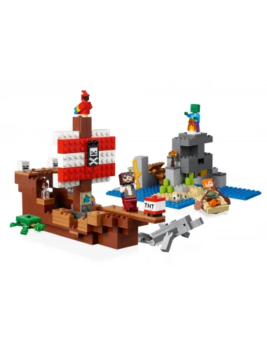 LEGO Minecraft, Przygoda na statku pirackim, zestaw klocków, 21152
