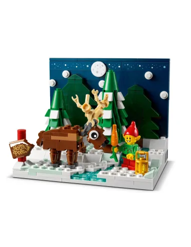 LEGO Seasonal, Podwórko Świętego Mikołaja, zestaw klocków, 40484