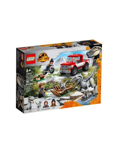 LEGO Jurassic World, Schwytanie welociraptorów Blue i Bety, zestaw klocków, 76946